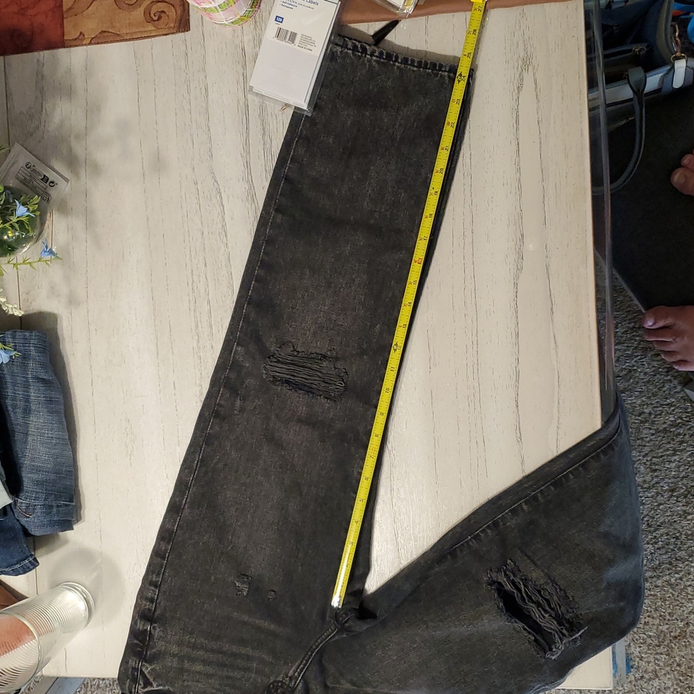 Express High rise, Faded Black Straight Ankle Jeans - Picture 9 of 9